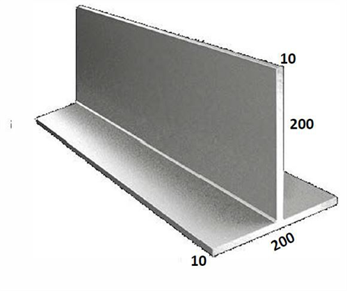 Lintel T-Bar Traditional 200/10(b) x 200/10(v)mm x 3300 Gal