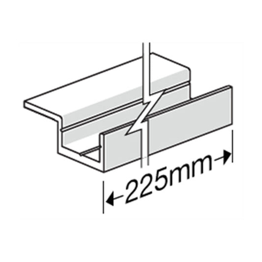 HardieDeck Double Winged Base Joiner 225mm long & screw