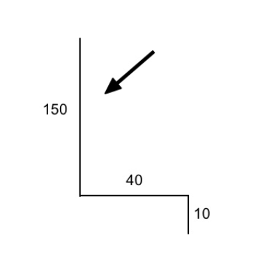 “Z” Window Flashing – 150 x 40 x 10 – COPPER